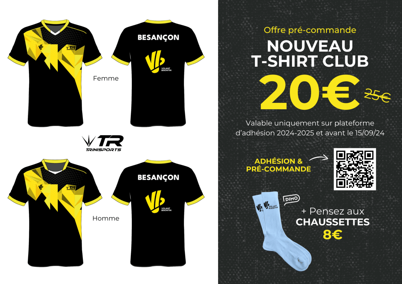 Offre pre commande NOUVEAU T SHIRT CLUB